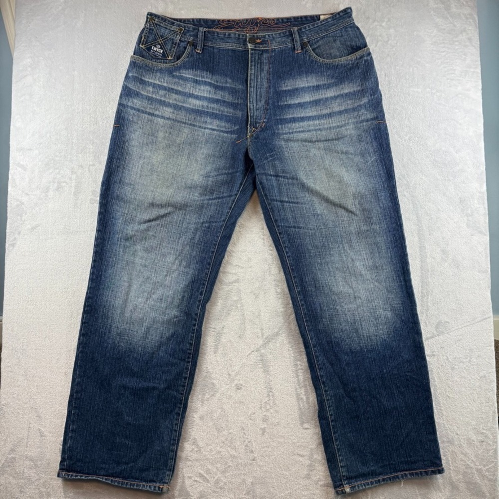 Vintage Enyce Jeans Mens 40 Blue Streetwear Relaxed Baggy Dark Wash Faded Denim